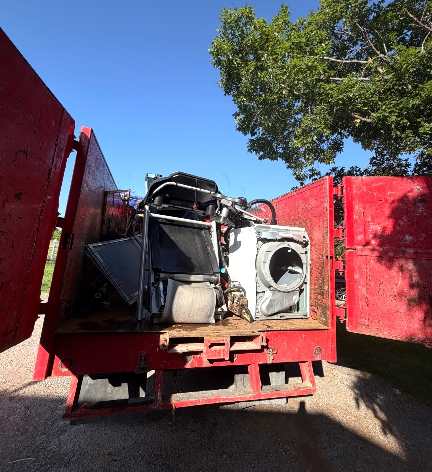 trailer full of junk